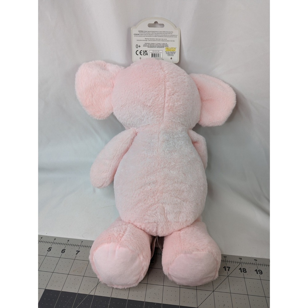 Kellytoy Pink Elephant Rattle Plush Crinkle 16 Inch Stuffed Animal Toy - Picture 4 of 6